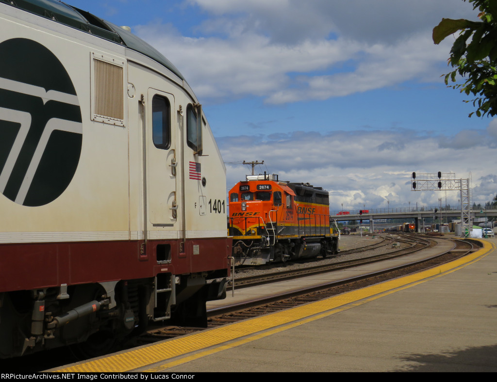 Amtrak and BNSF Crowd The South End